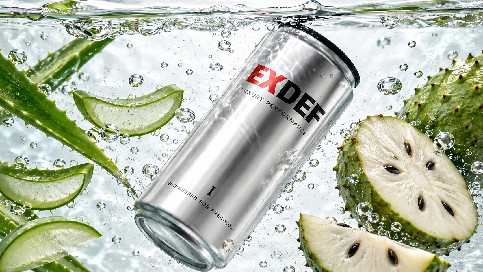 ExDef Silver — Engineered for Precision, water splash
